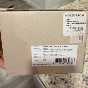 Golden Goose Superstar Sneakers in White and Silver